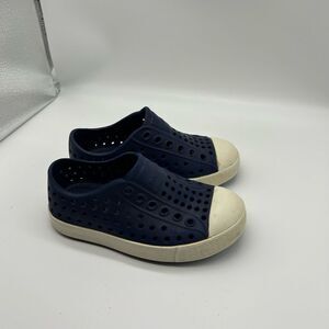 Native Kid's Jefferson Navy Blue Slip On Water Shoes Size 7